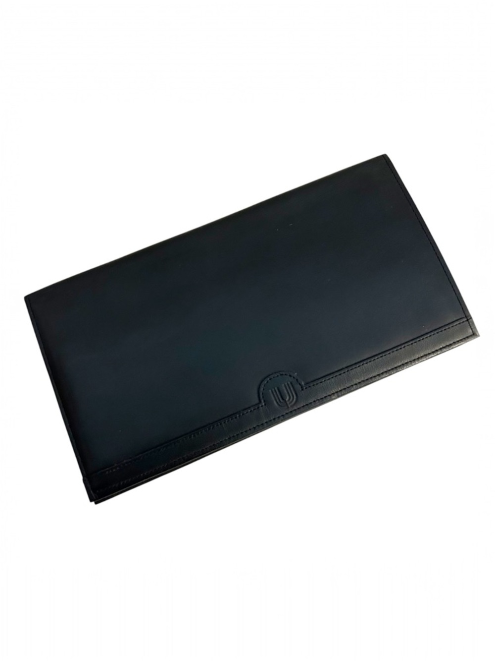 VTG Emanuel Ungaro Paris Slim Long Black Leather Wallet Bifold EUC - Picture 2 of 8